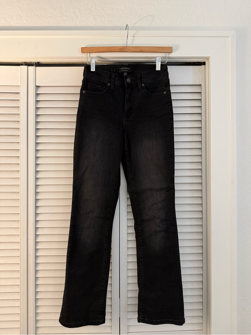 Banana Republic High-Rise Cropped Bootcut Jeans Washed Black 24 Tall